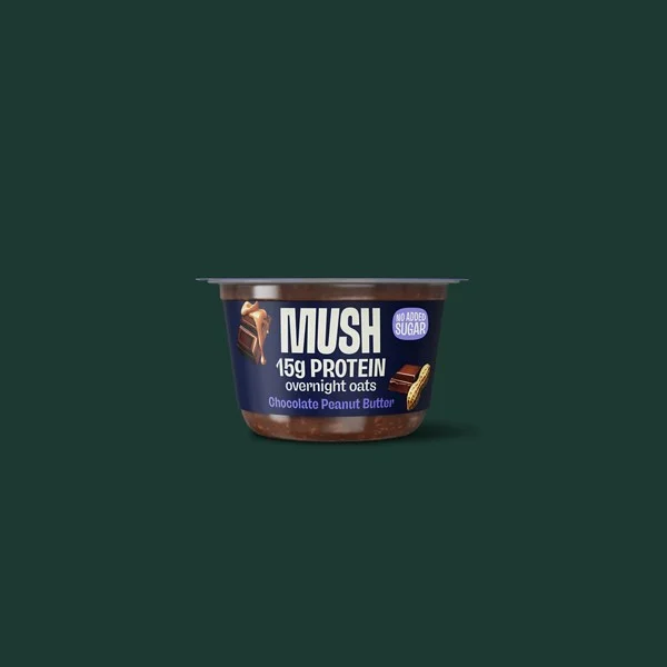 MUSH Chocolate Peanut Butter Protein Overnight Oats — Starbucks calories and nutrition facts